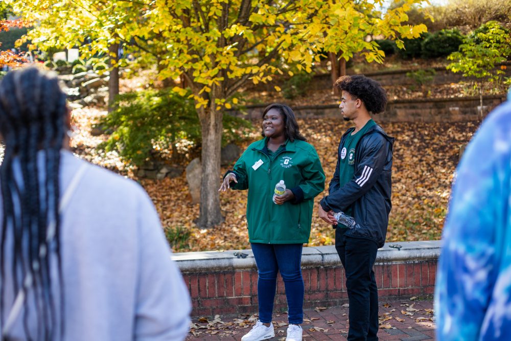Students giving a guided tour